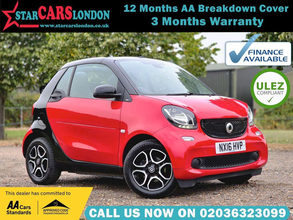 2016 Smart fortwo 1.0 Prime (70bhp) (s/s) Cabriolet Twinamic