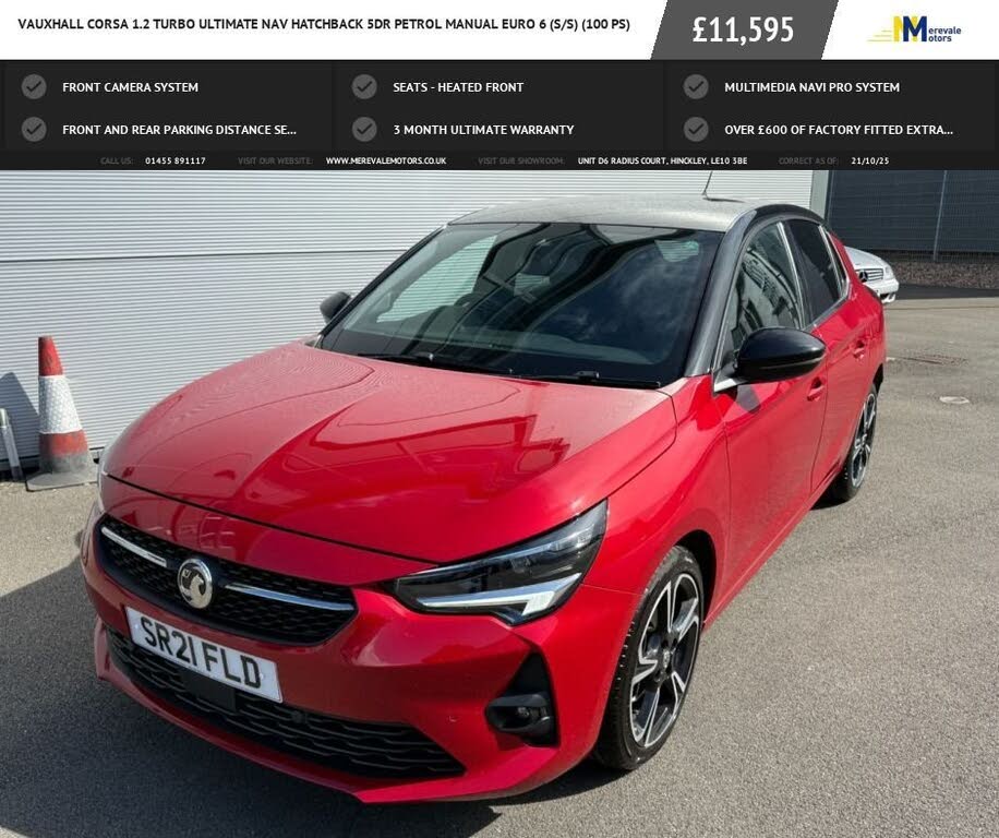 2021 Vauxhall Corsa 1.2 Turbo Ultimate Nav (100ps)