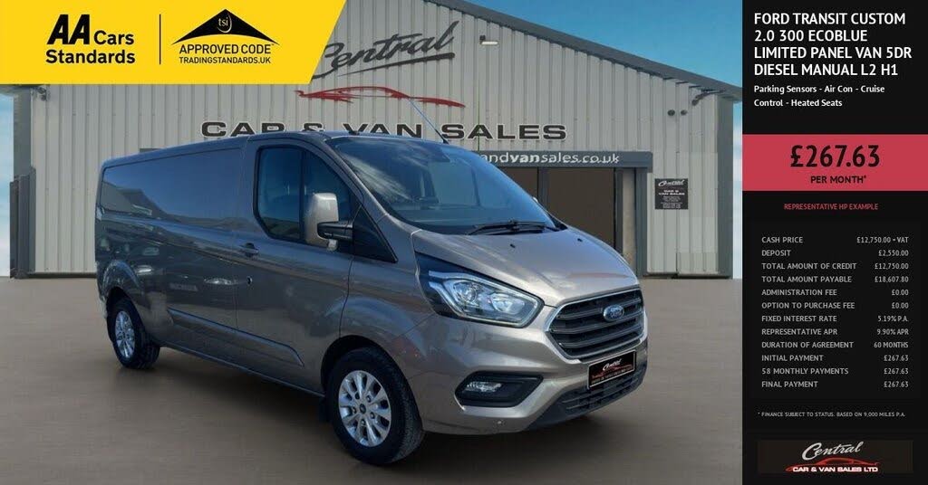 2019 Ford Transit Custom 2.0TDCi 300 L2H1 Limited (130PS)(EU6) Panel Van