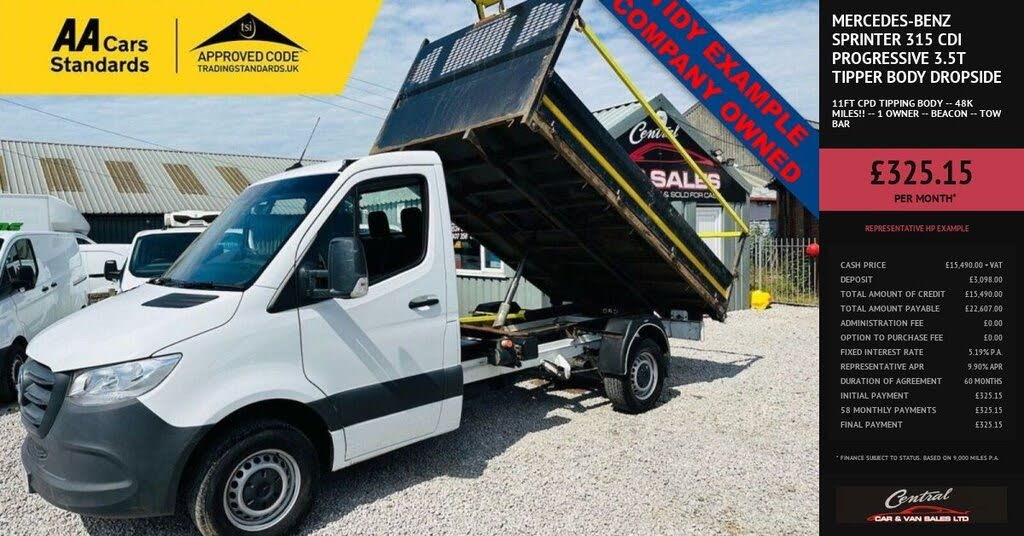 2021 Mercedes-Benz Sprinter 2.0CDI 315 L2H1 Progressive (150PS)(EU6dT) Chassis Cab RWD
