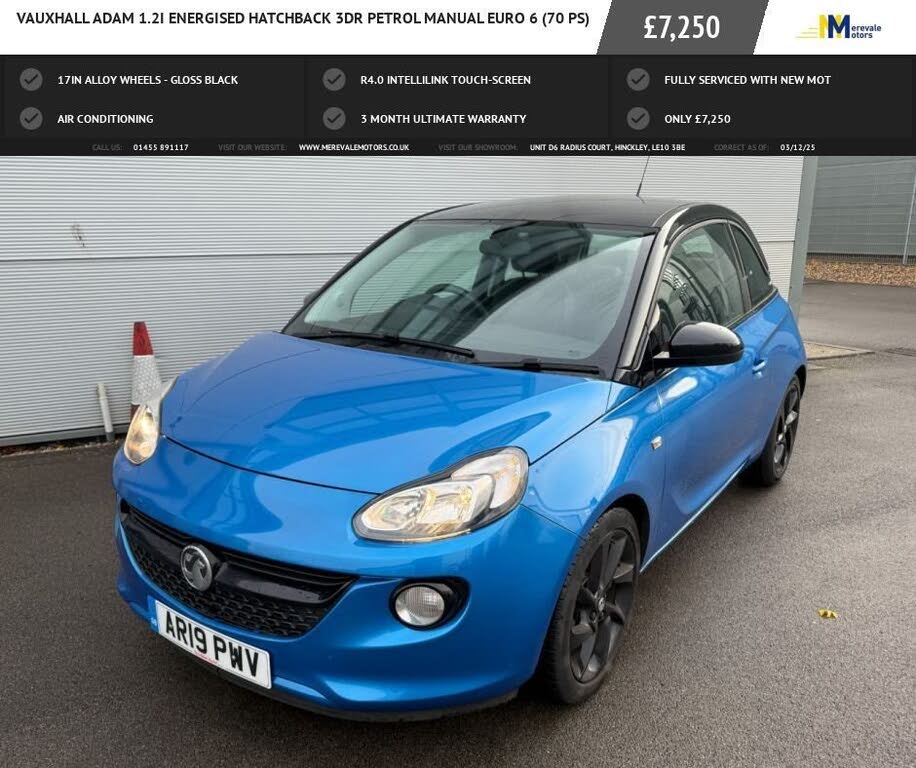 2019 Vauxhall ADAM 1.2i ENERGISED