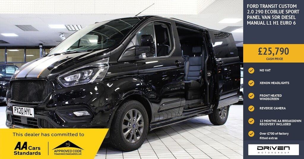 2020 Ford Transit Custom 2.0TDCi 290 L1H1 Sport (185PS)(EU6dT) Panel Van