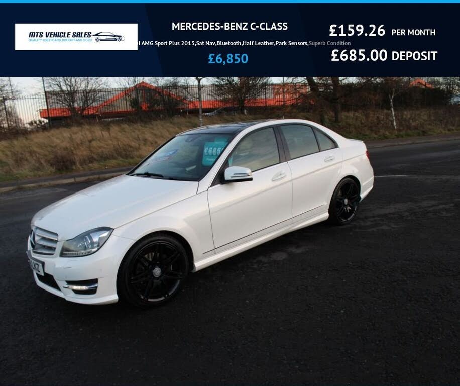 2013 Mercedes-Benz C-Class 2.1TD C220 CDI AMG Sport Plus 2.1CDI (170bhp) Blue F Saloon 4d