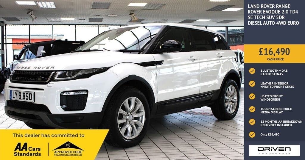 2018 Land Rover Range Rover Evoque 2.0Td4 SE TECH Hatchback 5d Auto