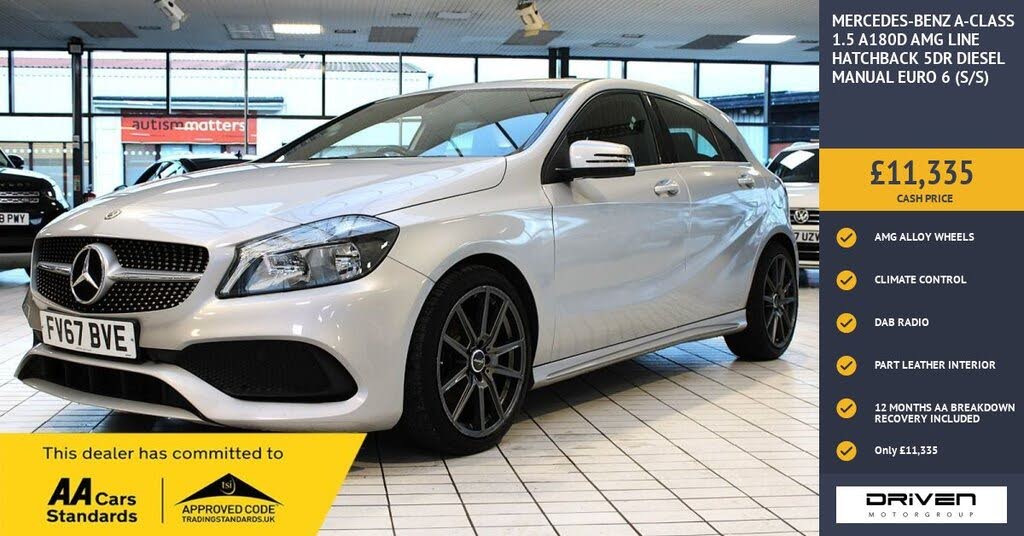 2017 Mercedes-Benz A-Class 1.5d A180d AMG Line (s/s)