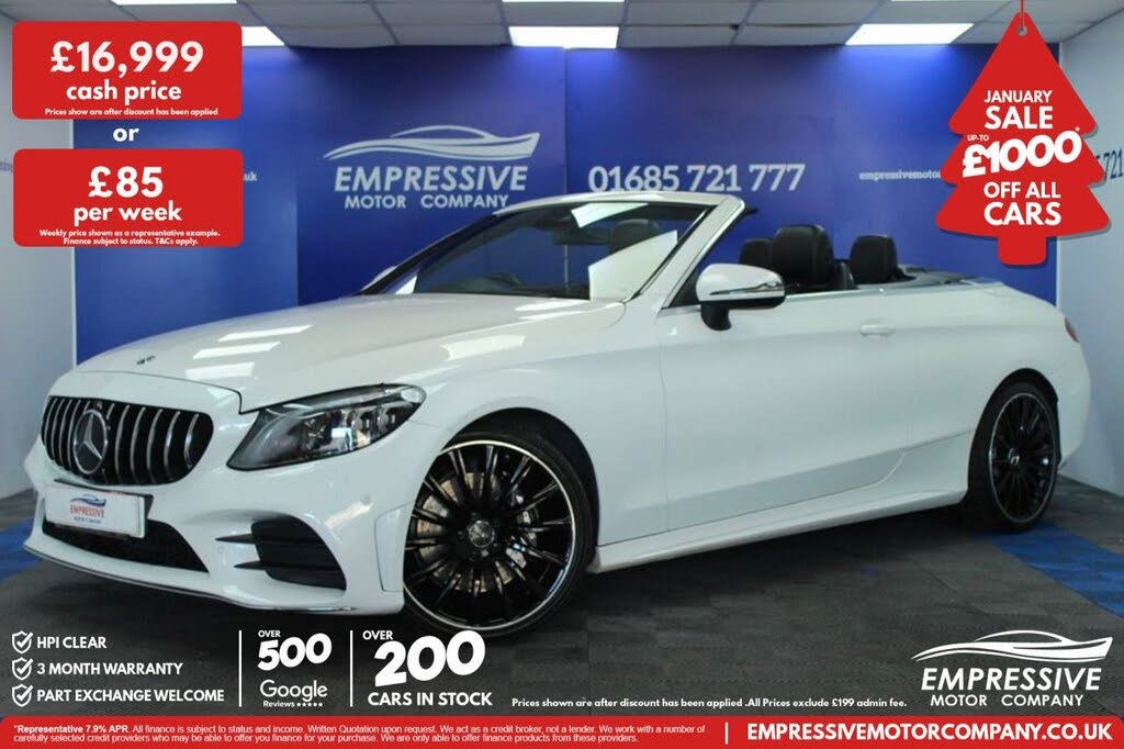 2018 Mercedes-Benz C-Class 2.0d C300d AMG Line (245ps) (Premium)(s/s) Cabriolet 2d
