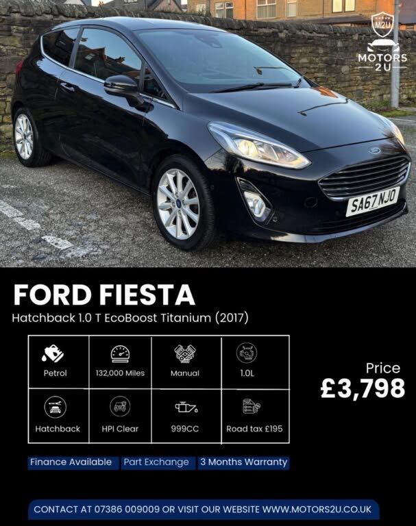 2017 Ford Fiesta 1.0T Titanium (125ps) EcoBoost (s/s) 3d
