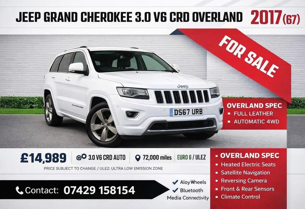 2017 Jeep Grand Cherokee 3.0CRD Overland 4x4