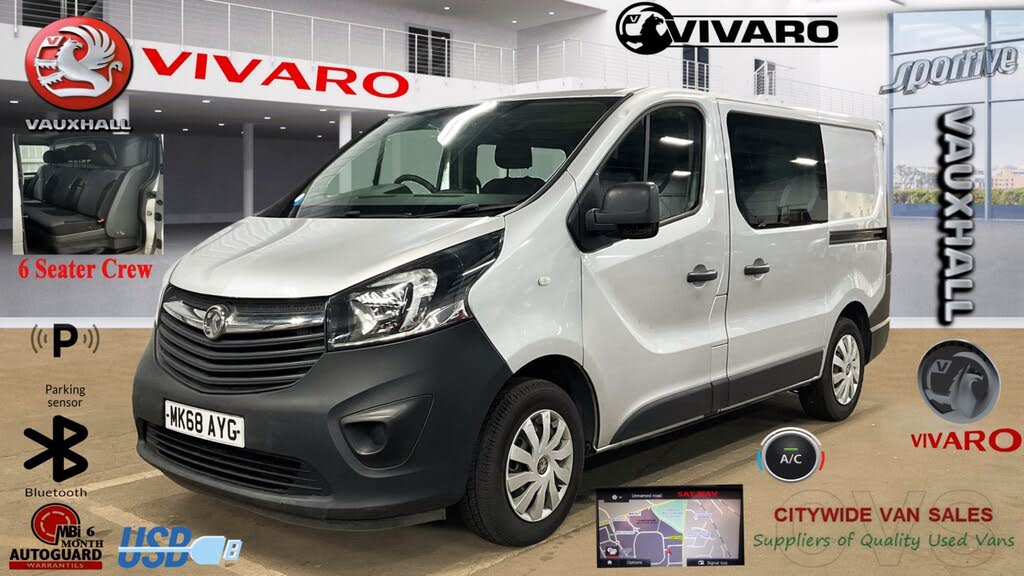 2018 Vauxhall Vivaro 1.6CDTi 2900 L1H1 (125PS)(EU6) BiTurbo (s/s) ecoTEC Double Cab Van