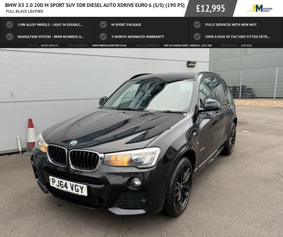 2014 BMW X3 2.0TD xDrive20d M Sport (190bhp) Sport Auto