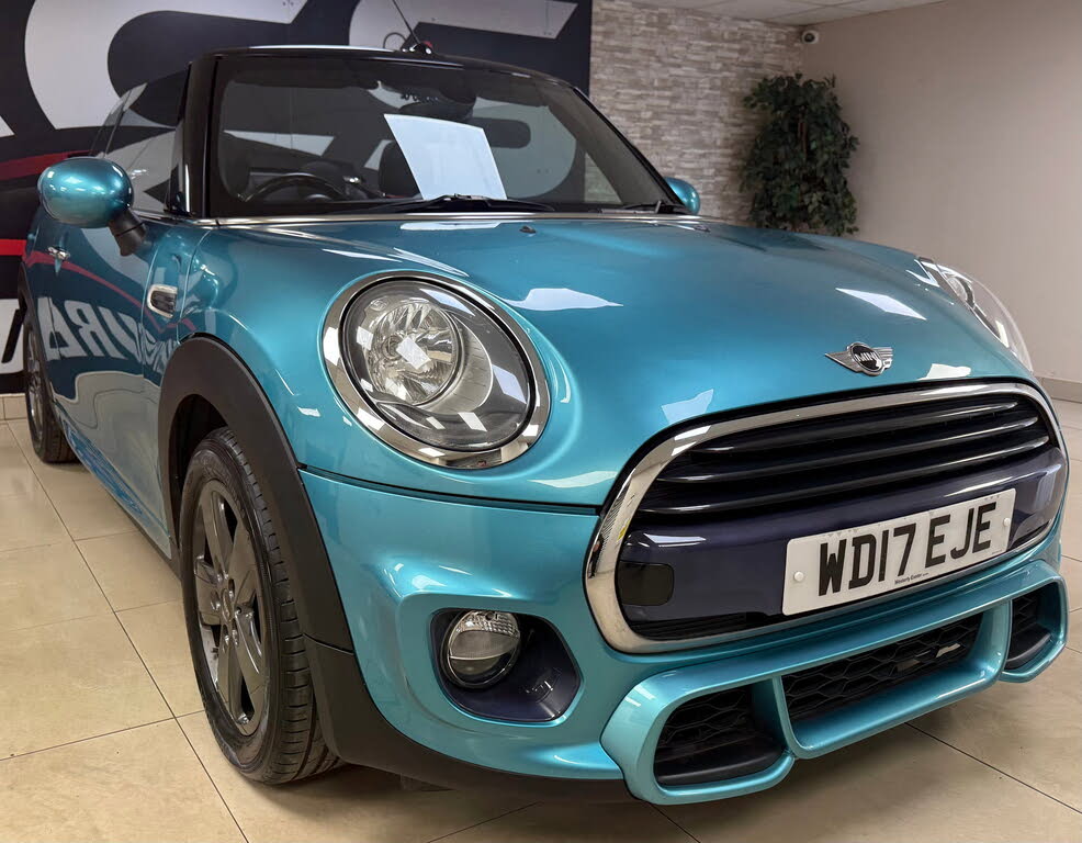 Blue 2017 MINI Convertible Convertible Front-wheel drive Manual